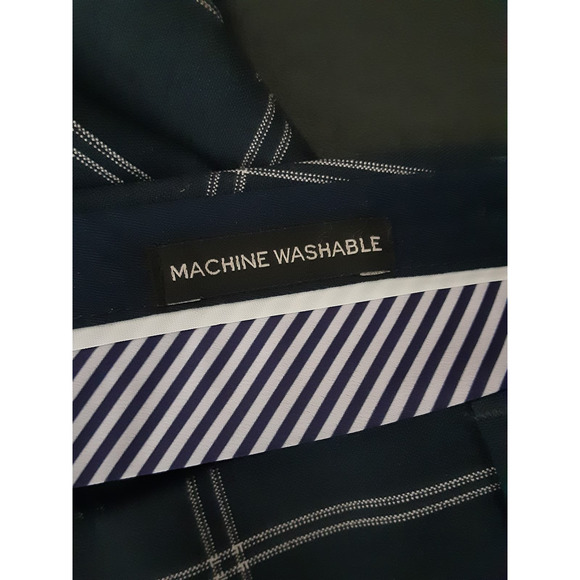 Banana Republic Womens Navy Blue Grid Plaid Ryan Dress Pants Slacks Unlined 6 - Picture 6 of 16